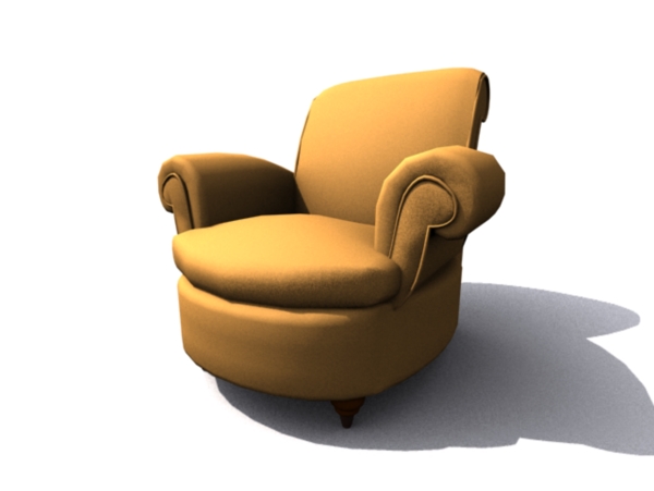 米黃色沙發(fā)3D模型