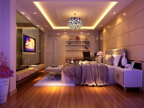 梦幻色彩的卧室