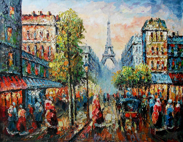 巴黎风景油画图片
