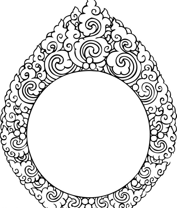 云紋鏡框矢量設(shè)計(jì)