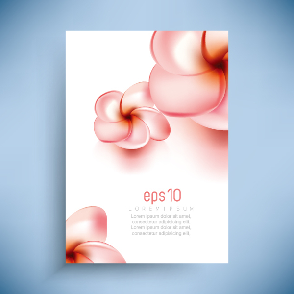 粉色花朵简洁折页宣传册
