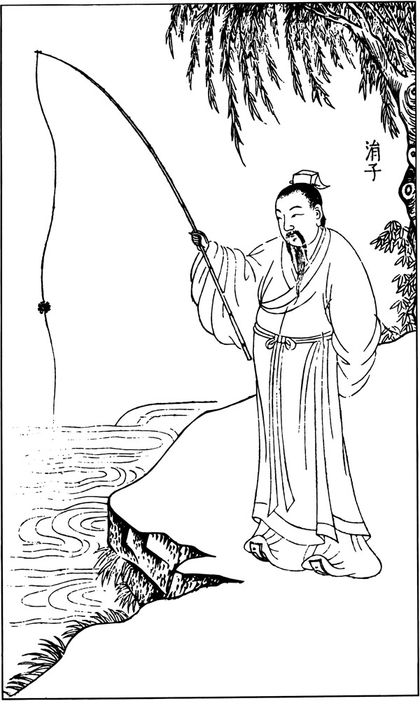 古版畫教化類人物畫矢量EPS格式0363
