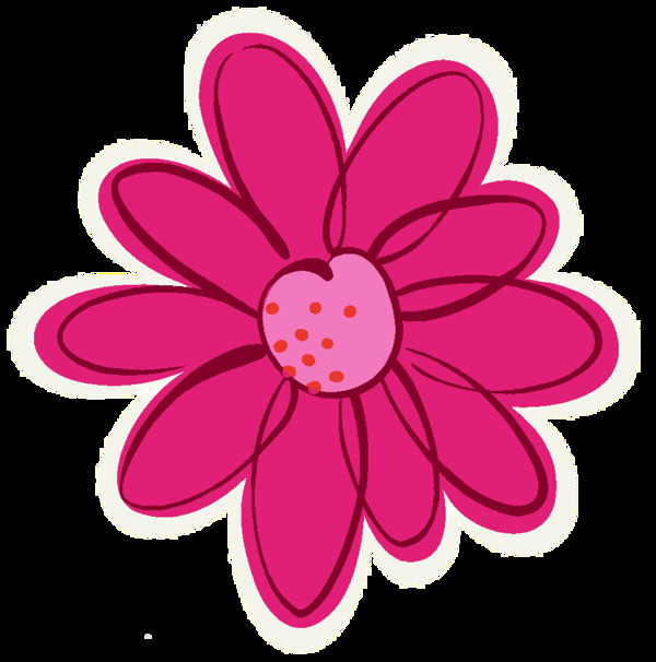 簡約粉色花朵