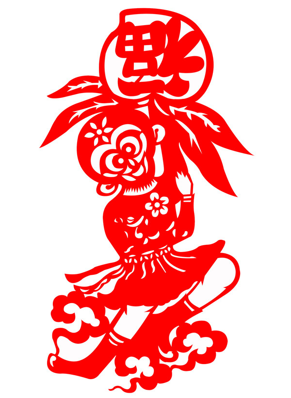 剪紙猴圖片
