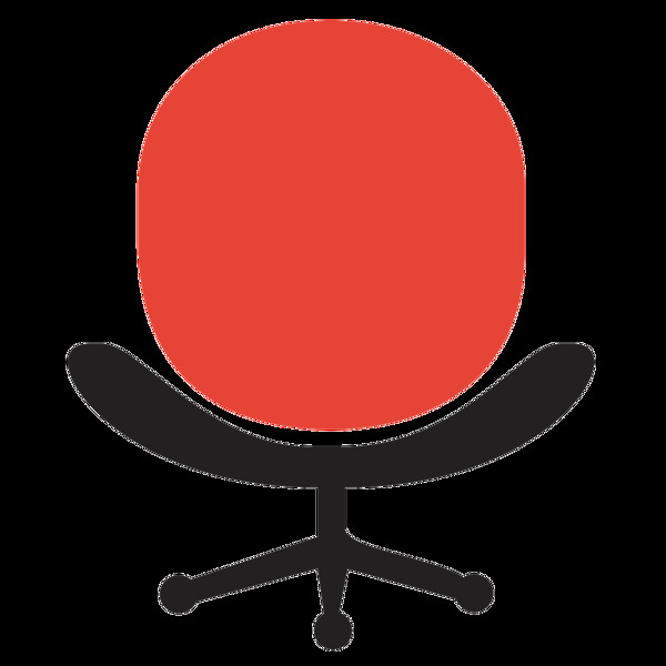 轉(zhuǎn)椅辦公椅手繪創(chuàng)意矢量免摳圖PNG