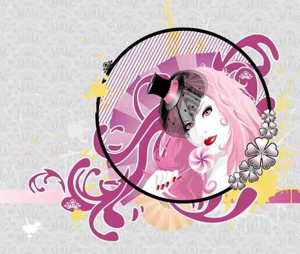 歐美風(fēng)格人物剪影矢量AI0174