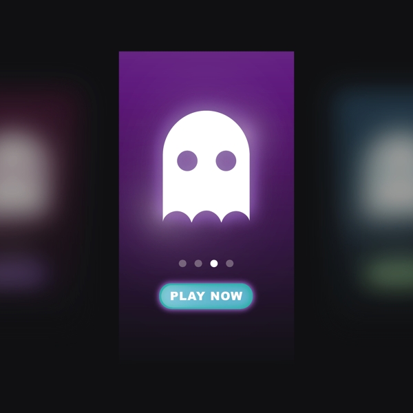 手机游戏紫色简约用户界面设计