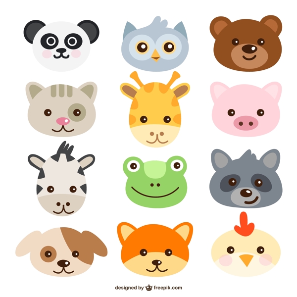 卡通動物頭像圖片