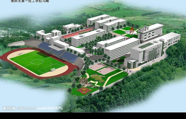 學(xué)校效果圖圖片