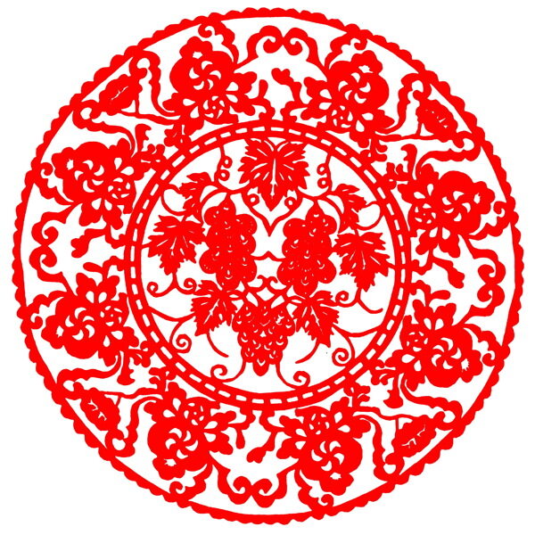 圓形窗花剪紙民間美術(shù)0061