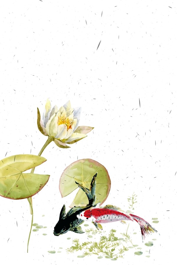 中國(guó)風(fēng)錦鯉背景