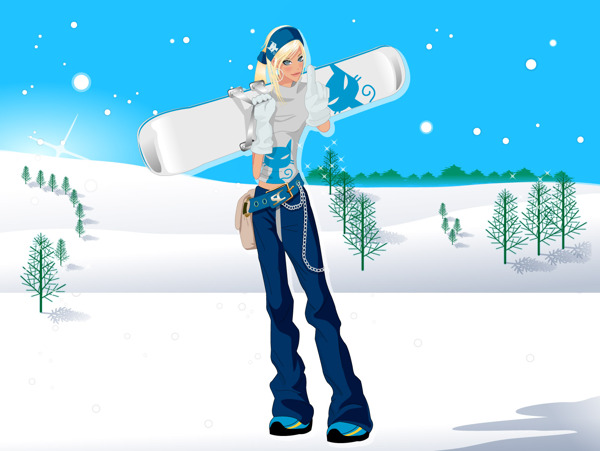 雪地女孩