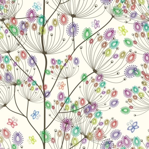 矢量素雅古典花紋創(chuàng)意背景