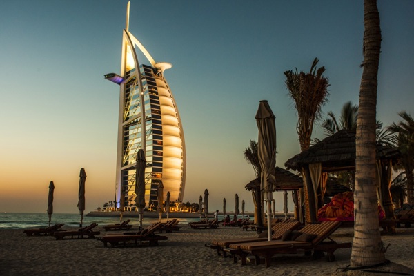 迪拜海滩帆船酒店夜色