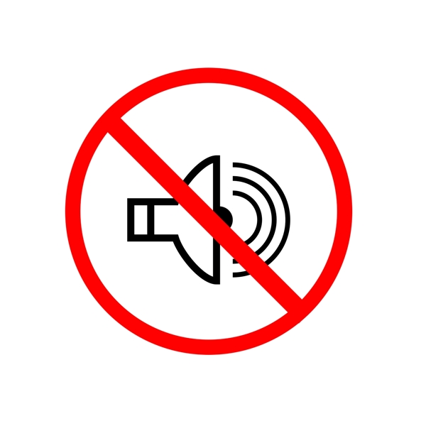 禁止鸣笛警示牌图标