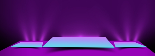 创意紫色舞台灯光效果背景