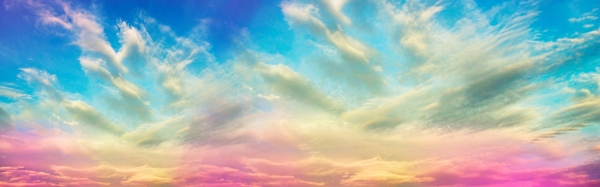 五彩天空背景1920X600