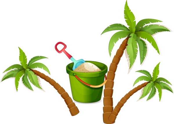 椰子树沙滩玩具