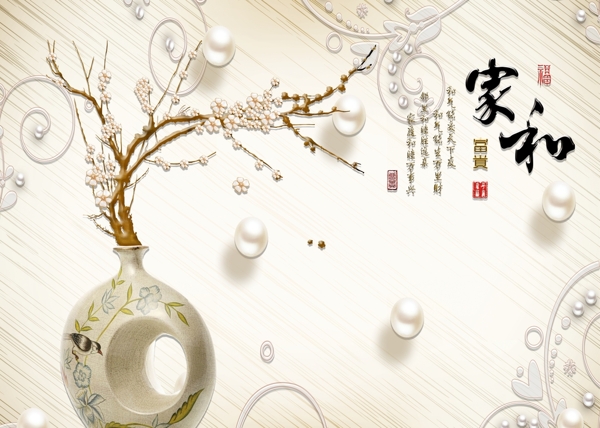 新中式背景墻