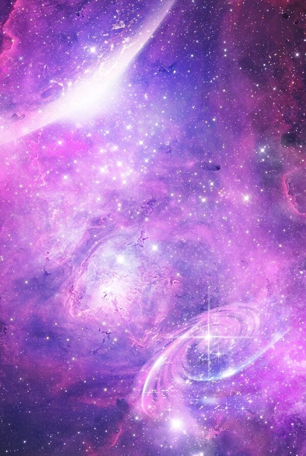 紫色光效星空浩瀚宇宙