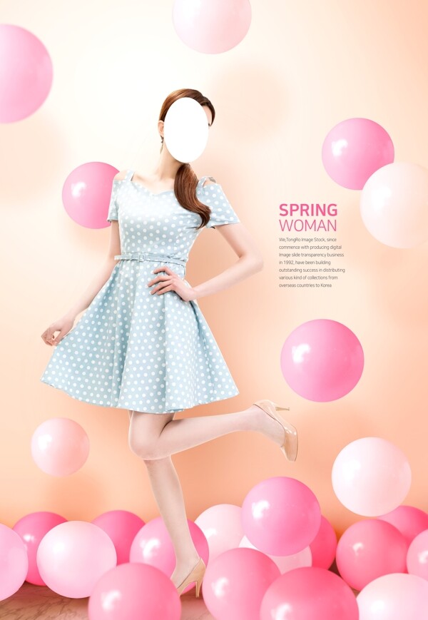 韩版模特设计海报图片