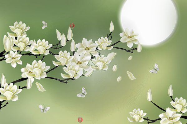 花卉背景墻