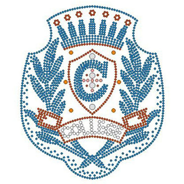 燙鉆皇冠棕櫚葉緞帶免費素材