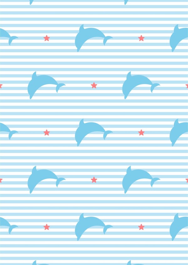 几何图形海豚海报背景