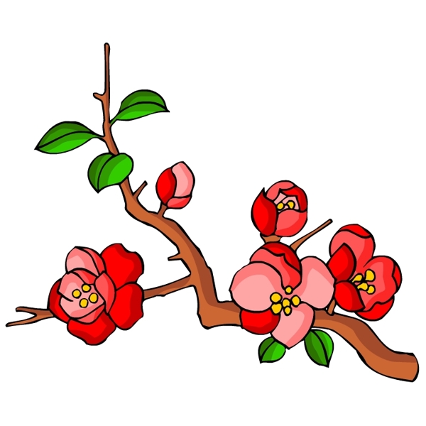 花卉古典插畫
