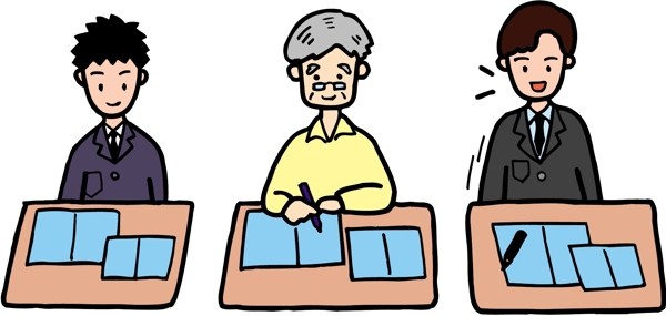 插畫卡通人物課堂