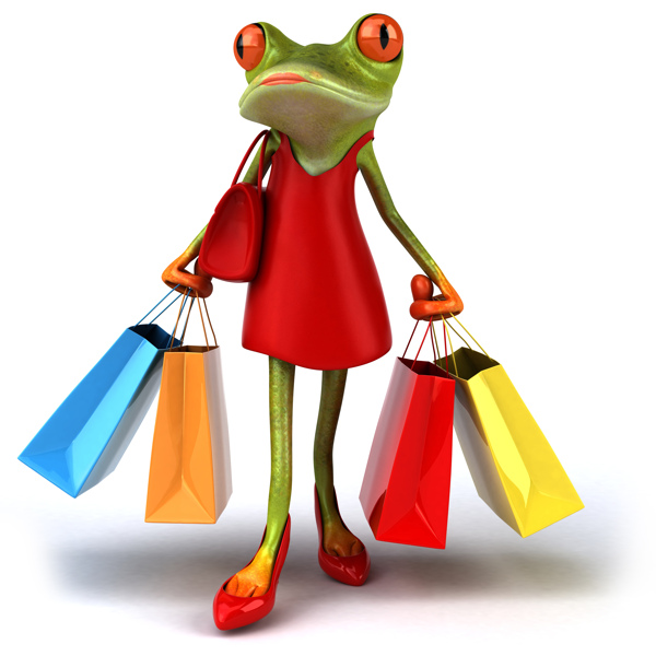 购物的青蛙设计图片