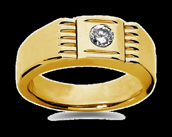 镶钻黄金戒指免抠png透明素材