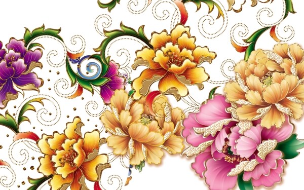 花開富貴牡丹花圖片