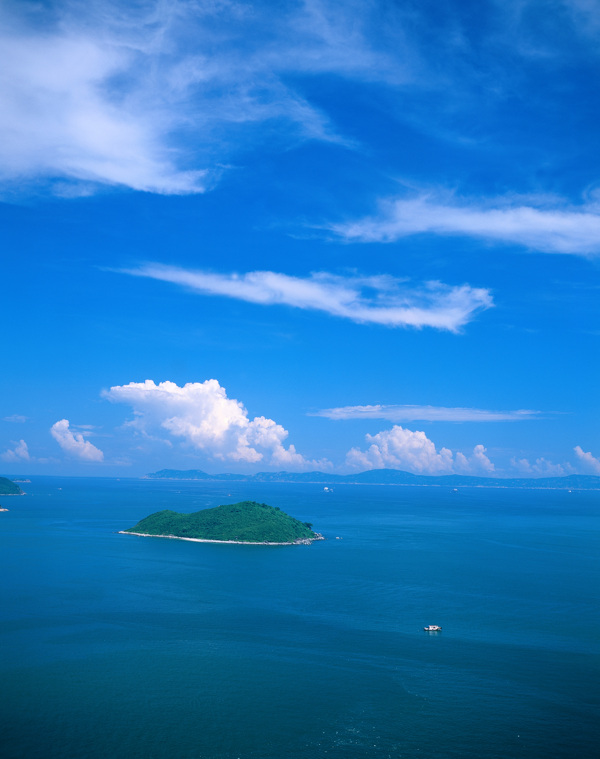 大海孤島風景圖片