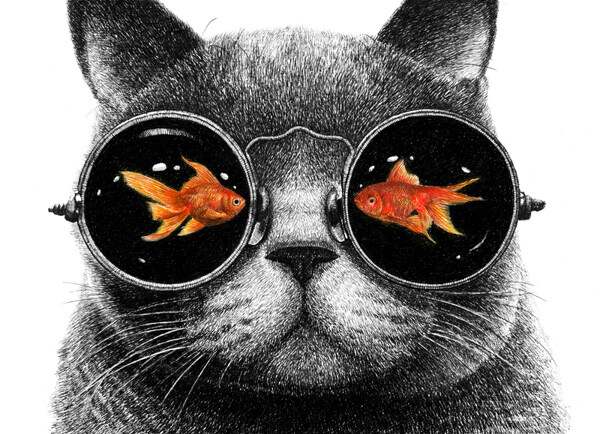 位圖插畫時尚插畫動物插畫藝術效果免費素材