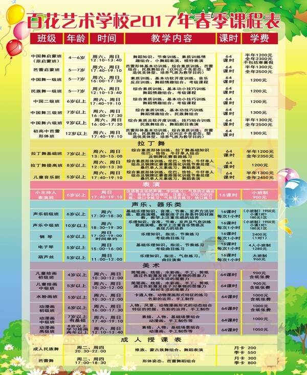 課程表
