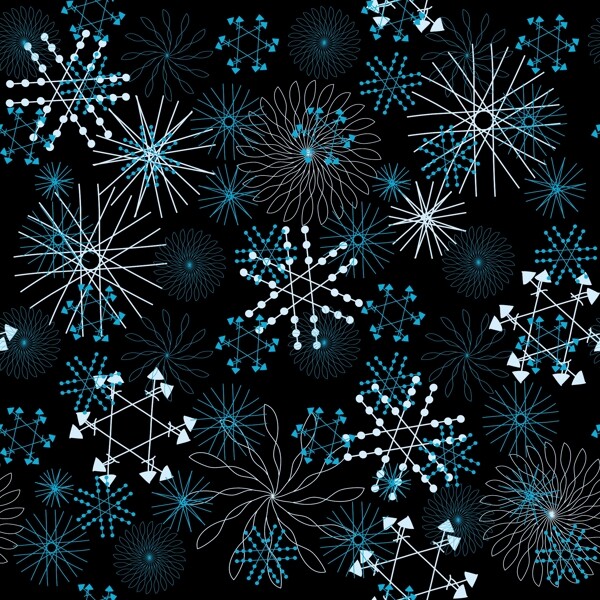 雪花素材矢量圖