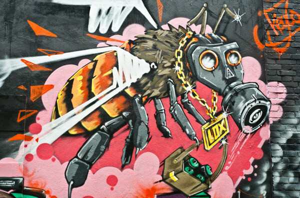 涂鸦墙绘大蜜蜂