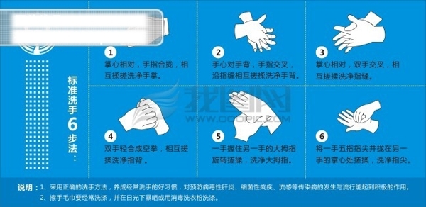 标准六步洗手