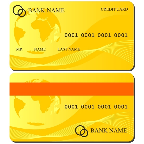 信用卡说明白色背景图案