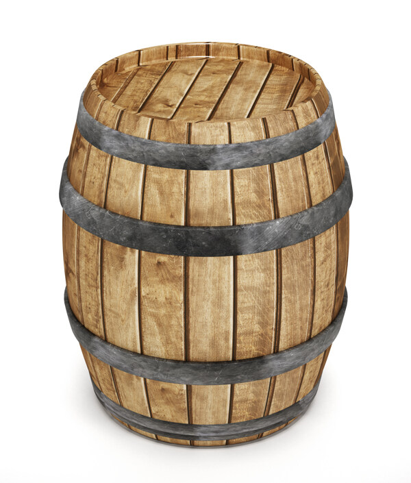 一个木制酒桶