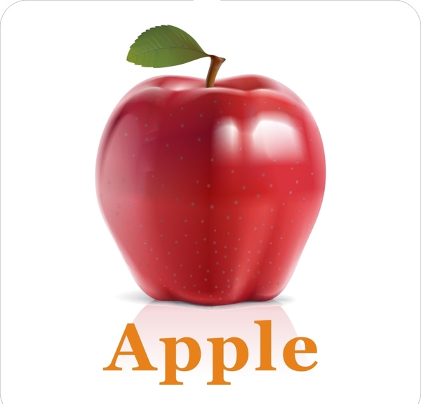 卡通水果苹果加英文名称