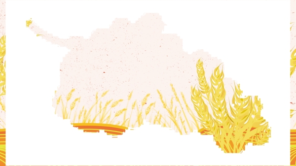 秋季麦穗丰收背景设计