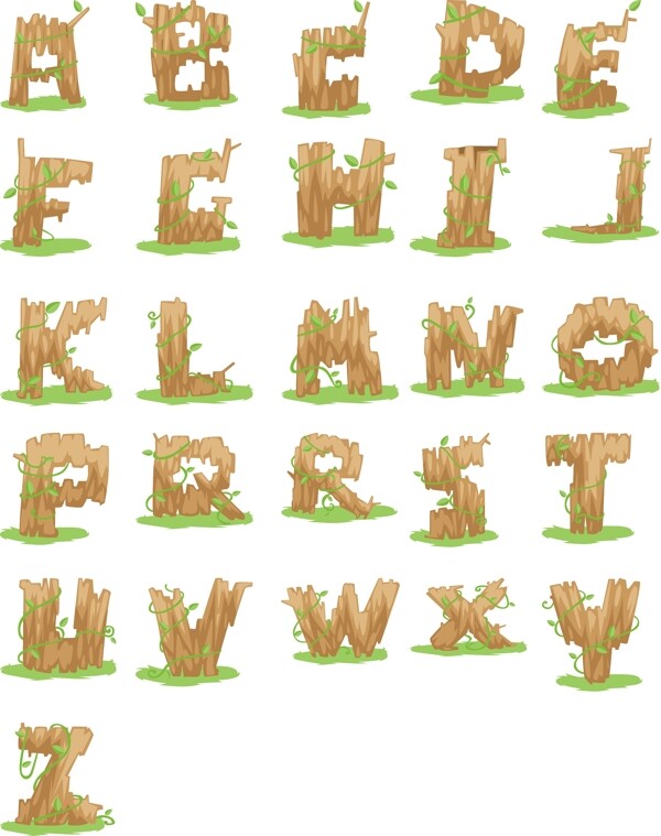 木質(zhì)英文字母