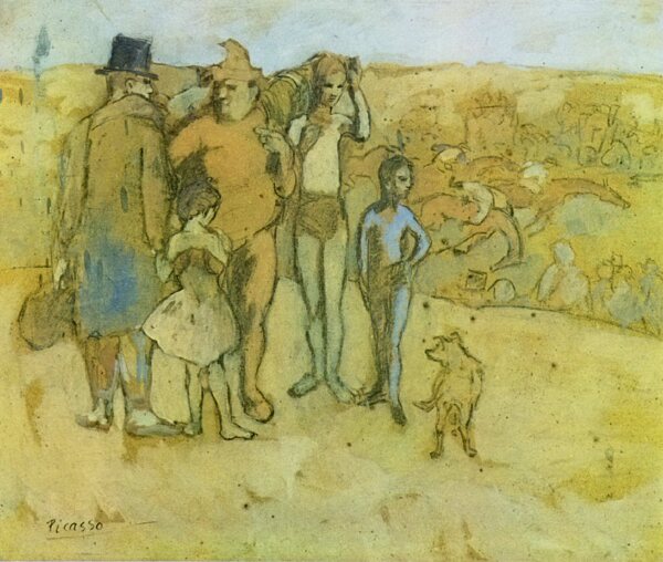 1905Familledesaltimbanques鎭de西班牙画家巴勃罗毕加索抽象油画人物人体油画装饰画