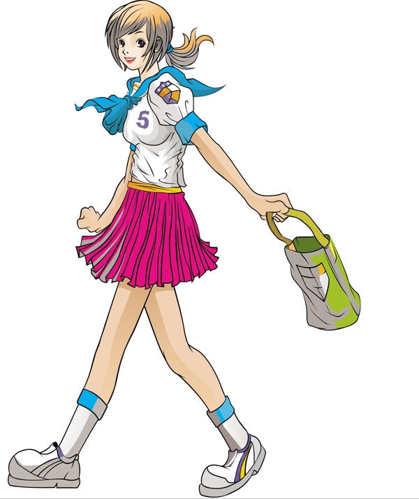 女性世界矢量人物AI0296