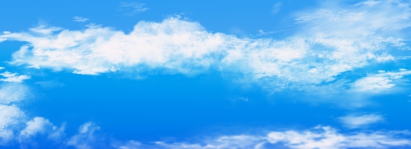 原创简约蓝色蓝天白云天空背景素材