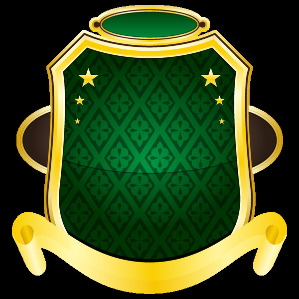 卡通綠色貼標(biāo)png元素