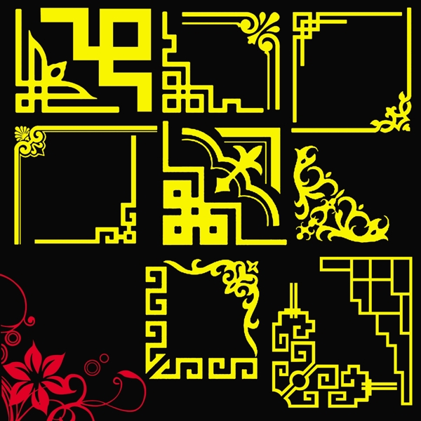 花邊矢量圖圖片