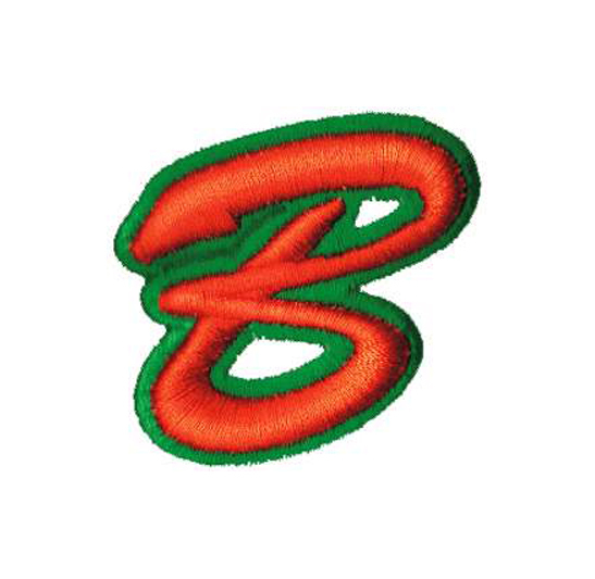 繡花英文B字母橘黃色免費(fèi)素材